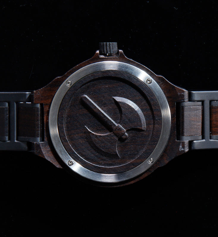 Armbanduhr | Gunhild "Vegvisir" (Special Edition 2022) Vegvisir-Zeitmesser mit hölzerner Uhrenbox