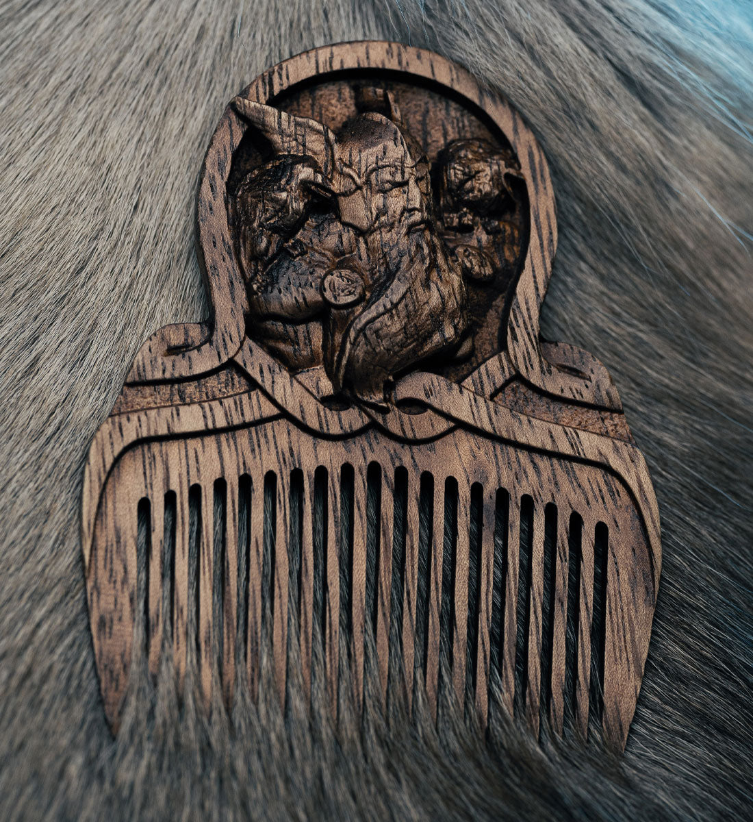 Holzkamm "Odin" Haar- oder Bartkamm oder Steck-Accessoire