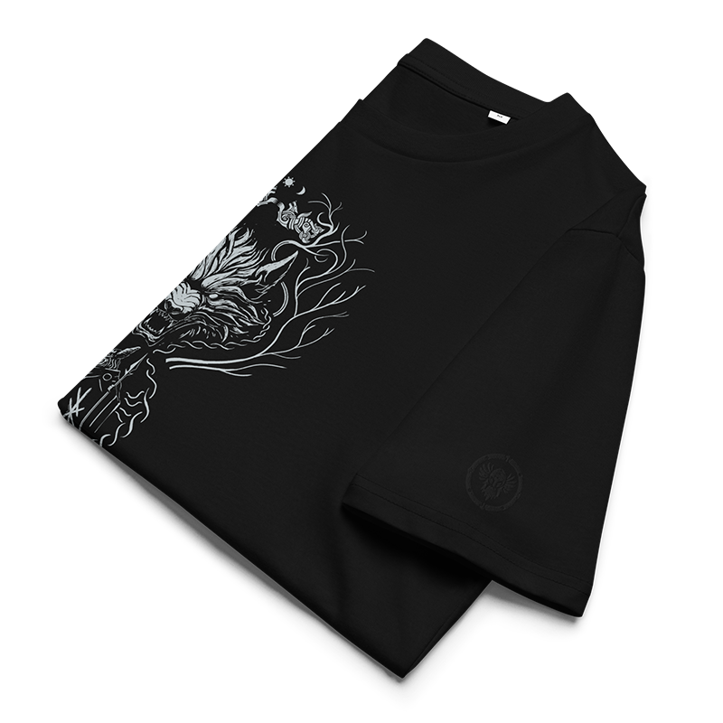 Fashion T-Shirt “Fenrir’s Wrath” Fashion T-Shirt “Fenrir’s Wrath” zusammengelegtes Shirt